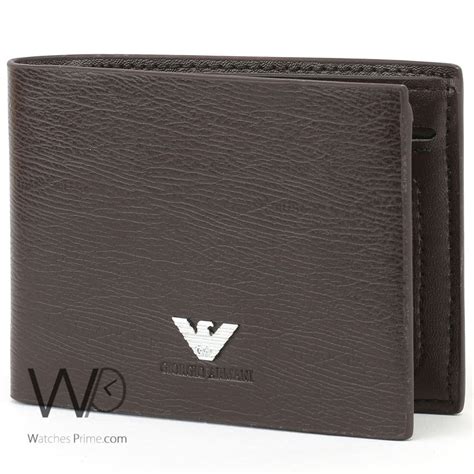 Giorgio Armani brown wallet for men | Watches Prime