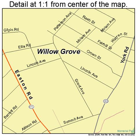 Willow Grove Pennsylvania Street Map 4285408