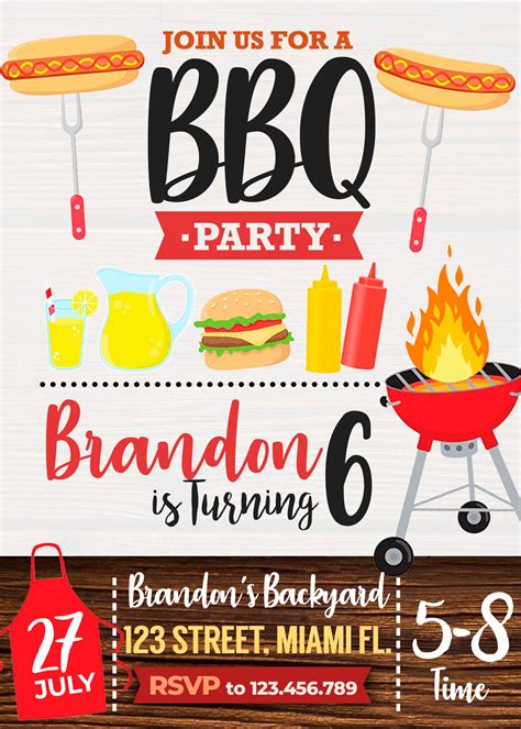 BBQ Birthday Invitation | Delightful Invite