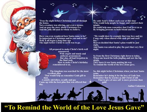 Twas The Night Before Jesus Came Free Printable