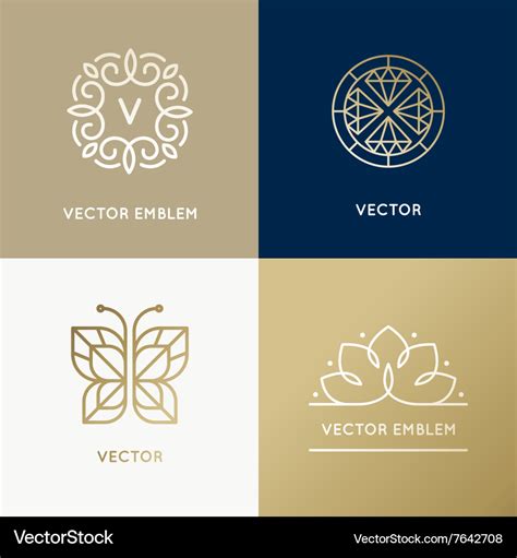 Abstract modern logo design templates in trendy Vector Image