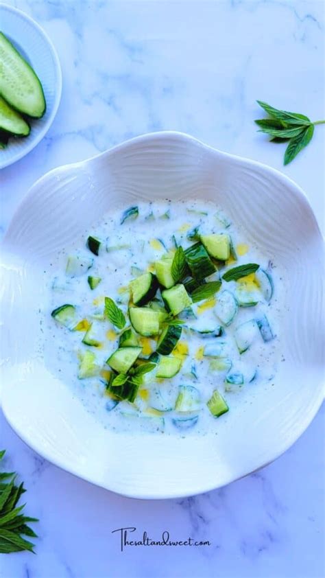 Lebanese Cucumber Yogurt Salad- The Salt and Sweet Kitchen