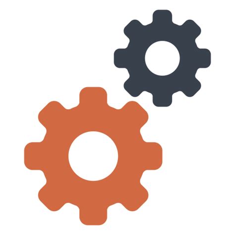 Two gear icon - Transparent PNG & SVG vector file