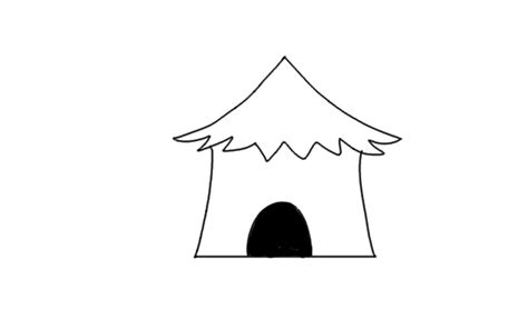 How to Draw a Simple Hut? | Step by Step Simple Hut Drawing for Kids