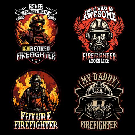 84+ Firefighter T-shirt Design Images & Templates 2024 - MasterBundles