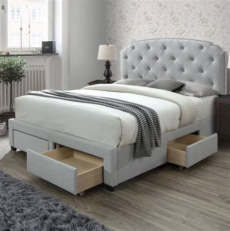 Abbingt Upholstered Storage Panel Bed | Bed frame with storage ...