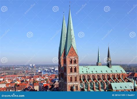 View Across the Old Town of Luebeck Stock Image - Image of color ...