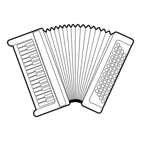 Accordion Icon Outline Style, Outline Drawing, Outline Sketch, Style Icons PNG and Vector with ...