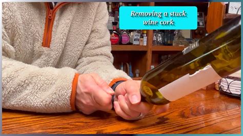 Removing a stuck wine cork - YouTube