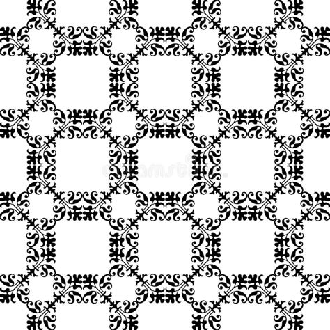 Black and White Repeat Pattern and Vector Image Stock Vector - Illustration of knitting, black ...