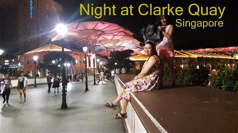 Singapore, Clarke Quay river cruise at night - YouTube