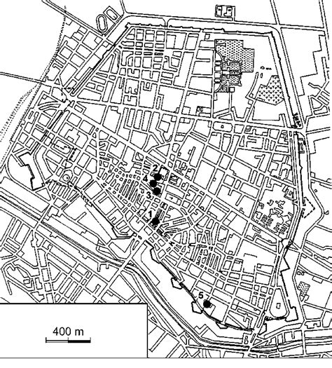 Map of Ferrara and sites with archaeobotanical data: 1 Corso Porta ...