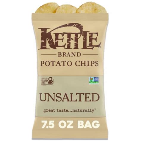 Kettle Brand Potato Chips Unsalted Kettle Chips, 7.5 oz - Fred Meyer