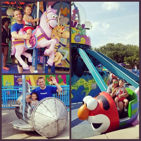 Going up and down and round and round on the rides at Sesame Place ...