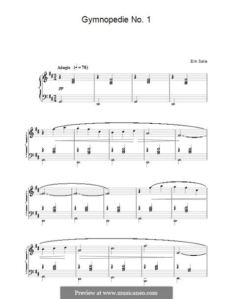 Gymnopédies by E. Satie - sheet music on MusicaNeo