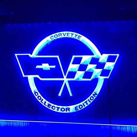 Corvette Logo LED Neon Sign home decor craft display glowing