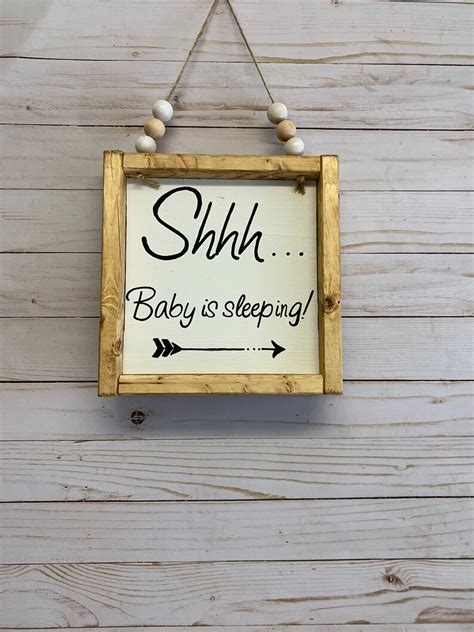 Shhh Baby is Sleeping Baby Sleeping Sign Baby Sleeping - Etsy