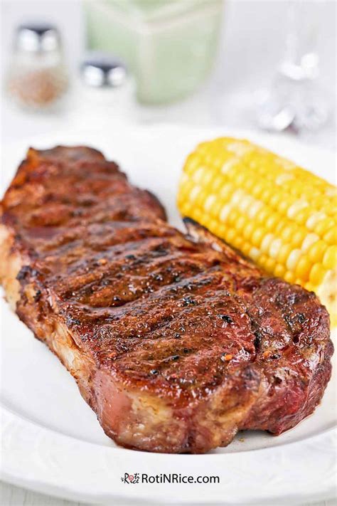 Grilled New York Strip Steaks with Homemade Spice Rub - Roti n Rice