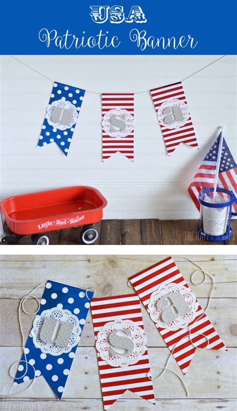 USA Patriotic Banner - The Happy Scraps