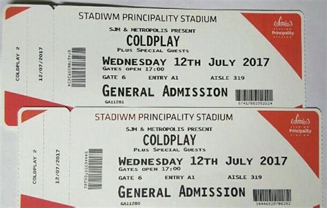 COLDPLAY CONCERT TICKETS CARDIFF 12JULY 2017 | in Ballymena, County Antrim | Gumtree