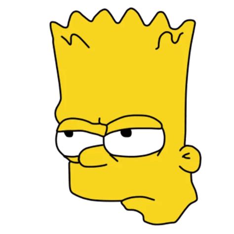 Bart Simpson Angry Face - Sticker Mania