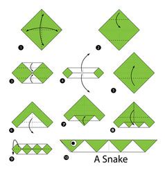 Step instructions how to make origami a turtle Vector Image