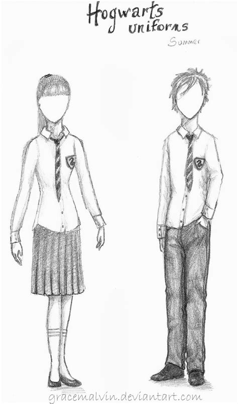 Hogwarts uniforms - summer by GraceMalvin on DeviantArt