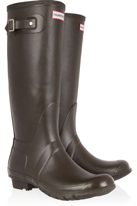 HUNTER Original Tall Wellington Boots in Brown - Lyst