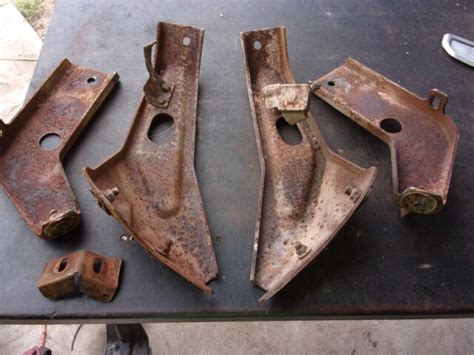 63 64 FORD GALAXIE 500 REAR BUMPER MOUNT BRACKETS OEM COMPLETE SET | eBay