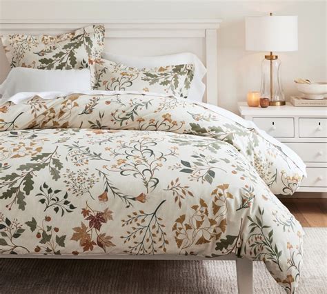 OPEN BOX: Autumn Botanical Percale Duvet Cover | Pottery Barn