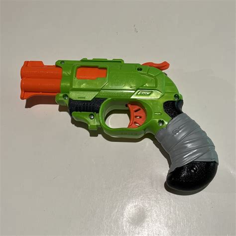 Nerf Zombie Doublestrike Dart Pistol Revolver Hammer Gun - Green & Orange 2013 | eBay