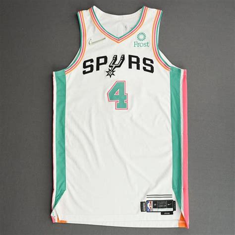 Derrick White - San Antonio Spurs - Game-Worn City Edition Jersey ...