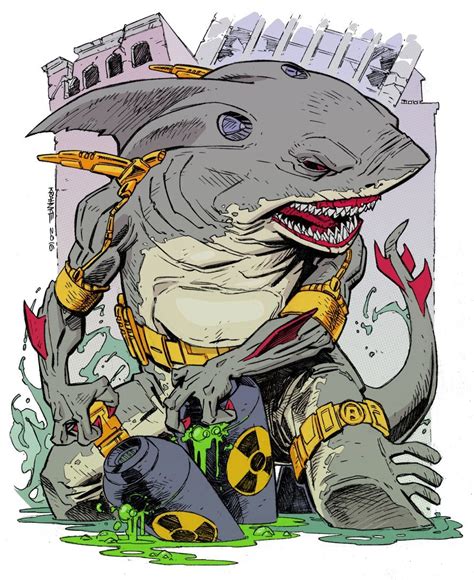 Armaggon -- art by Andrew Krahnke - mutant cyborg shark from the future ...