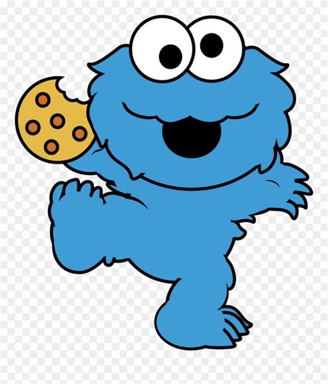 Download Eating Cookies Cliparts - Cute Cookie Monster Cartoon - Png Download (#128417) - PinClipart