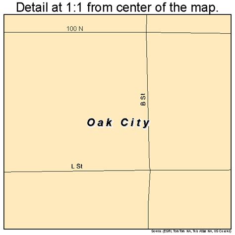 Oak City Utah Street Map 4955430