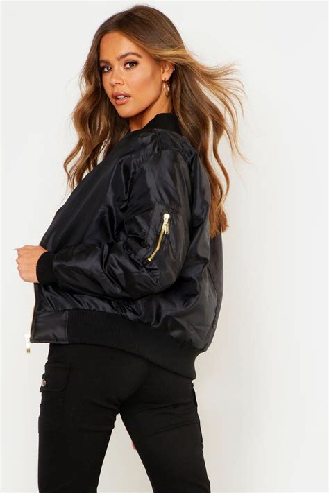 Boohoo Womens Khloe MA1 Bomber Jacket | eBay