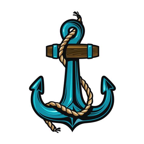 Nautical Anchor illustration design vector 06 free download