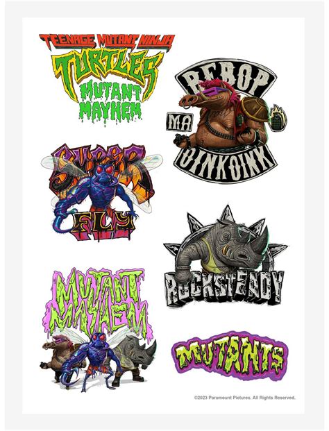 Teenage Mutant Ninja Turtles: Mutant Mayhem Villains Sticker Sheet ...