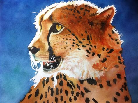 Cheetah painting Watercolor | Painting & drawing, Painting, Watercolor paintings