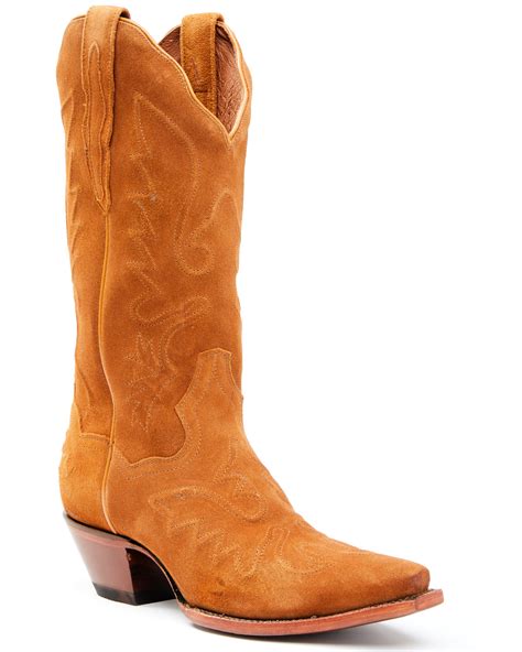 Dan Post Women's Tan Suede Western Boots - Snip Toe | Boot Barn