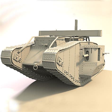 british mark v tank 3d model