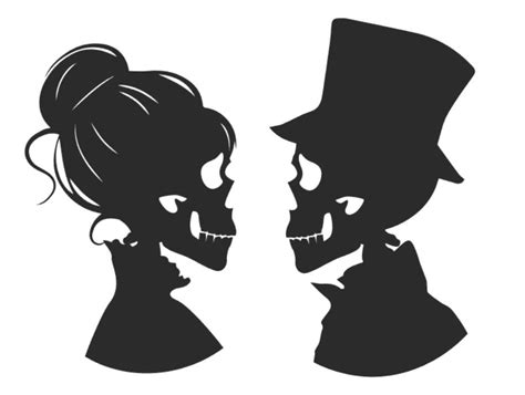 Victorian Skeleton Couple SVG - Etsy