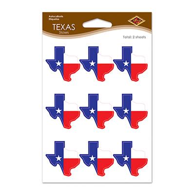 Texas Stickers (Pack of 24 Sheets)