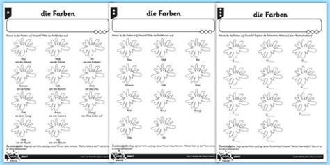 Colours Worksheet / Worksheet German (teacher made)