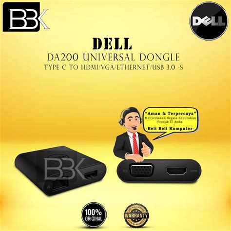 Jual DELL DA200 Universal Dongle-Type C to HDMI/VGA/Ethernet/USB ...