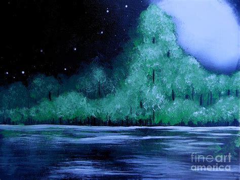 Midnight Moon Painting - Midnight Moon Fine Art Print