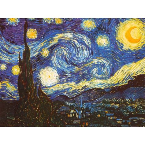 Starry Night, c.1889 Art Print By Vincent van Gogh - Walmart.com - Walmart.com