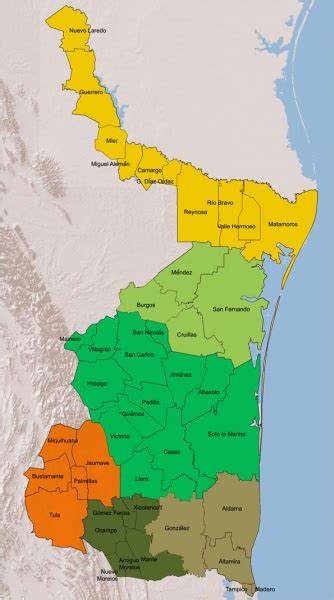 Regiones del Estado de Tamaulipas | Comisión Estatal del Agua de Tamaulipas