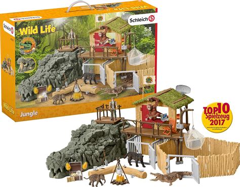 Schleich Wild Life Crocodile Jungle Research Station With Standard, Multi | ubicaciondepersonas ...