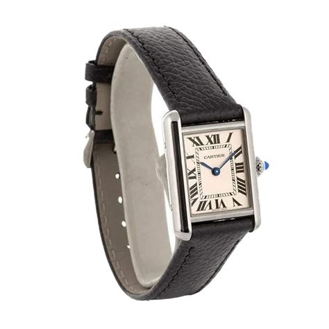 Tank Must Cartier Steel Leather Replica Watch WSTA0042 - Best Cartier ...